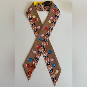 HERMES Silk Parures Des Maharajas Twilly